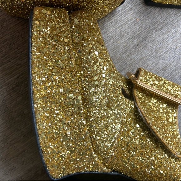 John Fluevog Gold Mega Munster Original Baroque Platform Heels - Picture 11 of 17